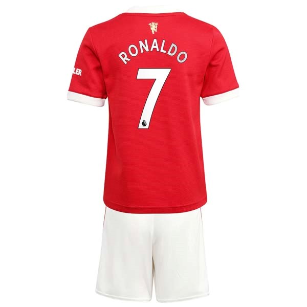 Camiseta Manchester United NO.7 Ronaldo Primera equipo Niño 2021-22